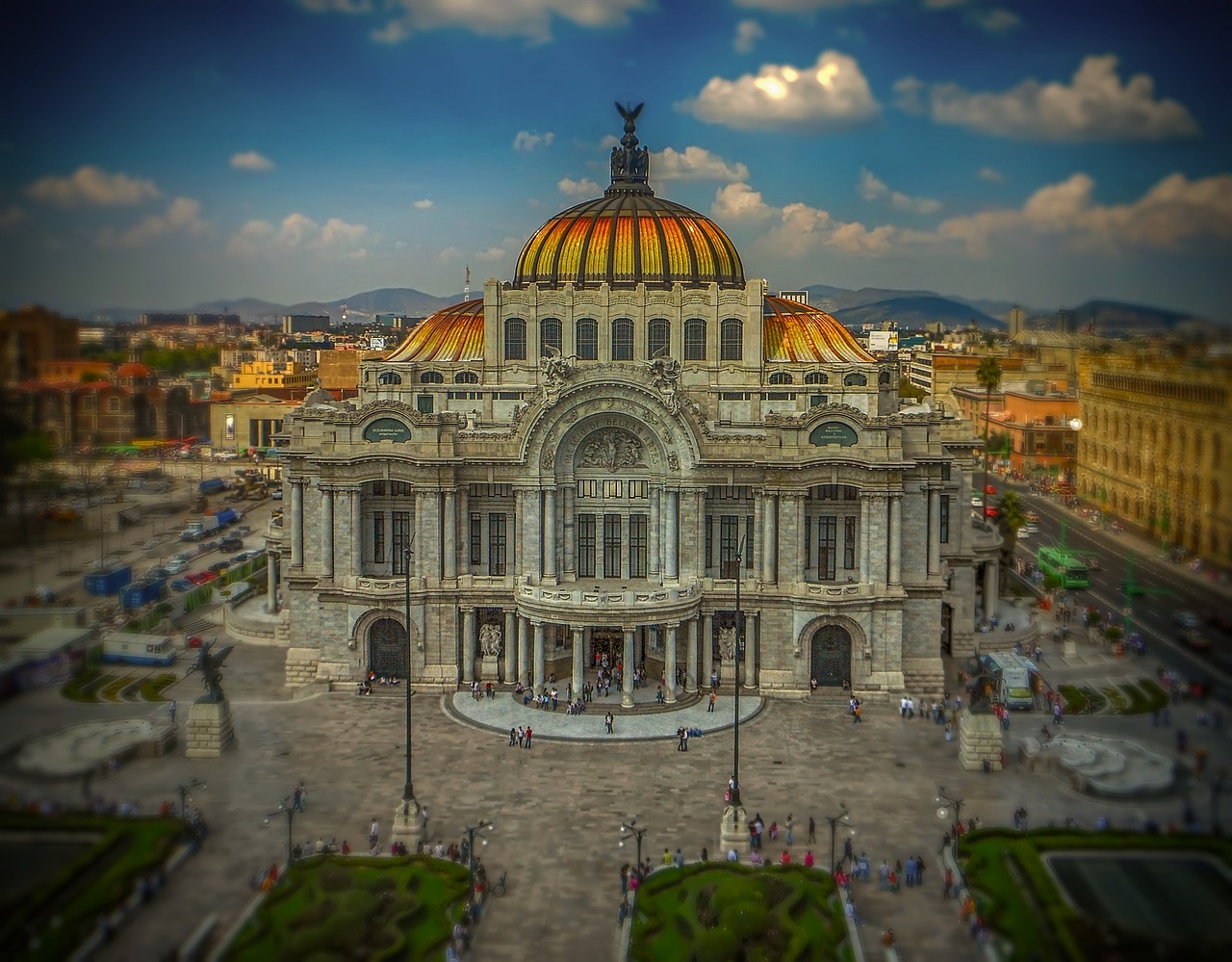 vista del palacio de bellas artes cdmx