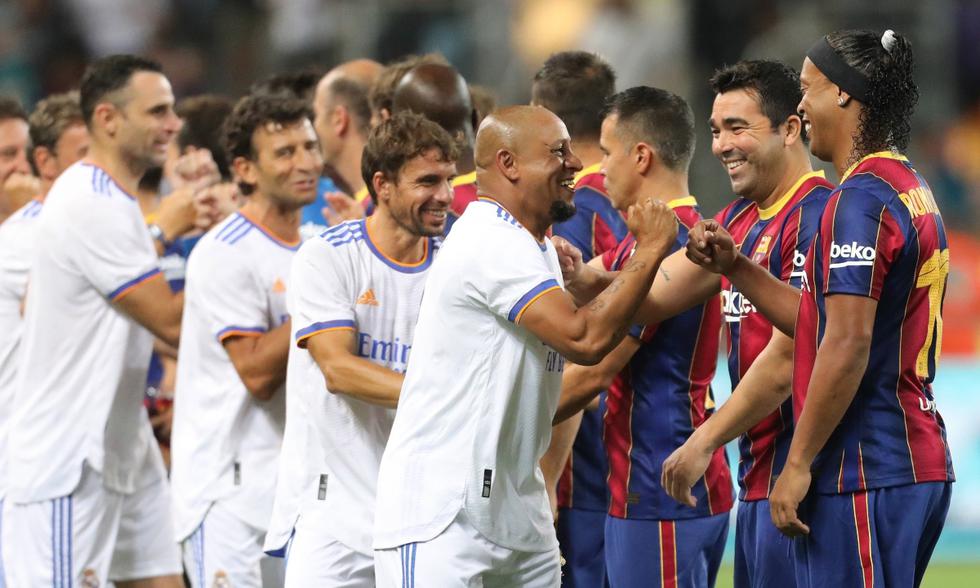 Las leyendas del Real Madrid derrotaron a las del Barcelona