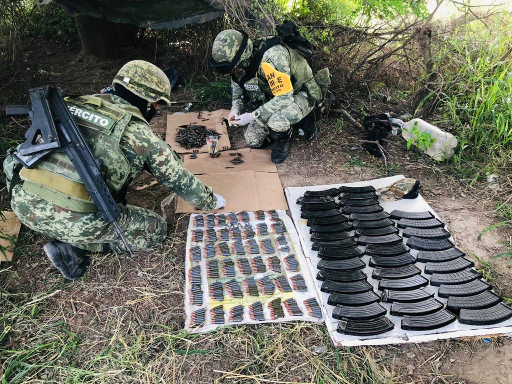 Ejército aseguró en Tamaulipas un narco campamento