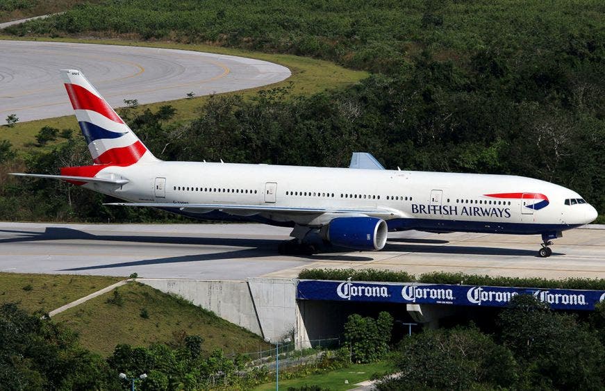 Suspende British Airways vuelos a Cancún