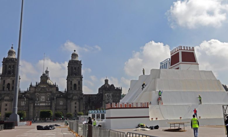 Montaron maqueta del Templo Mayor en el Zócalo