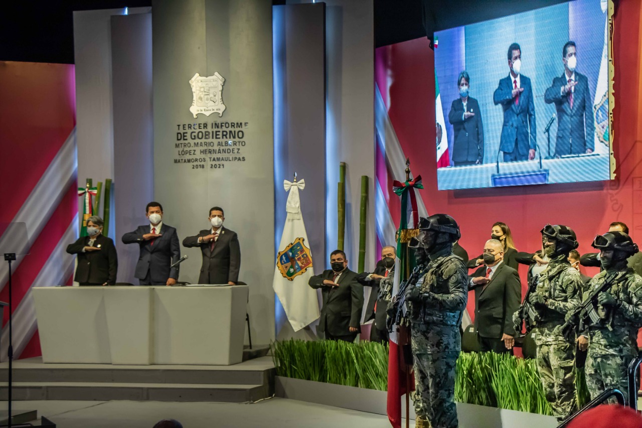 Alcalde de Matamoros rindió su tercer Informe