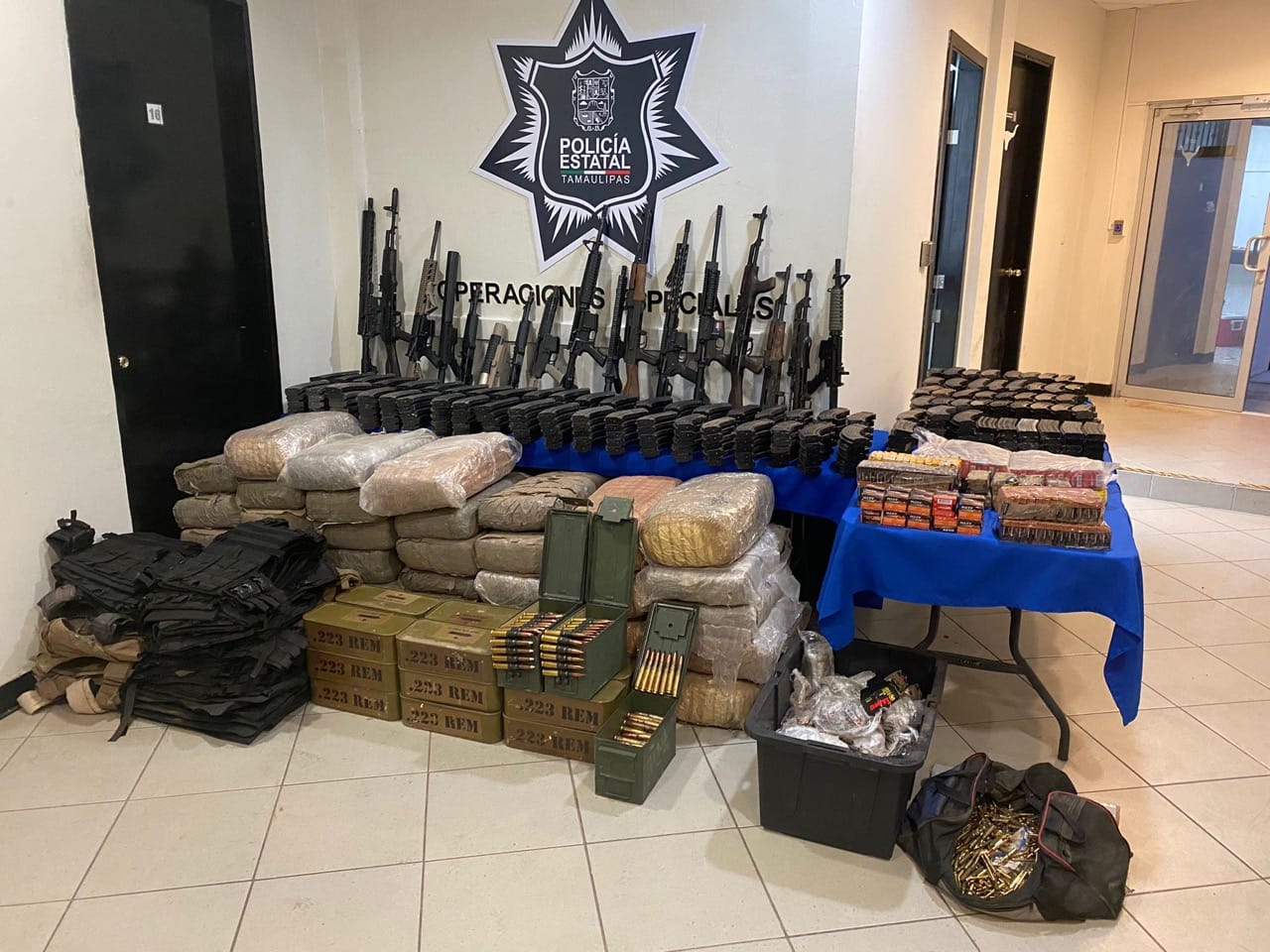 En Tamaulipas aseguraron armamento y droga