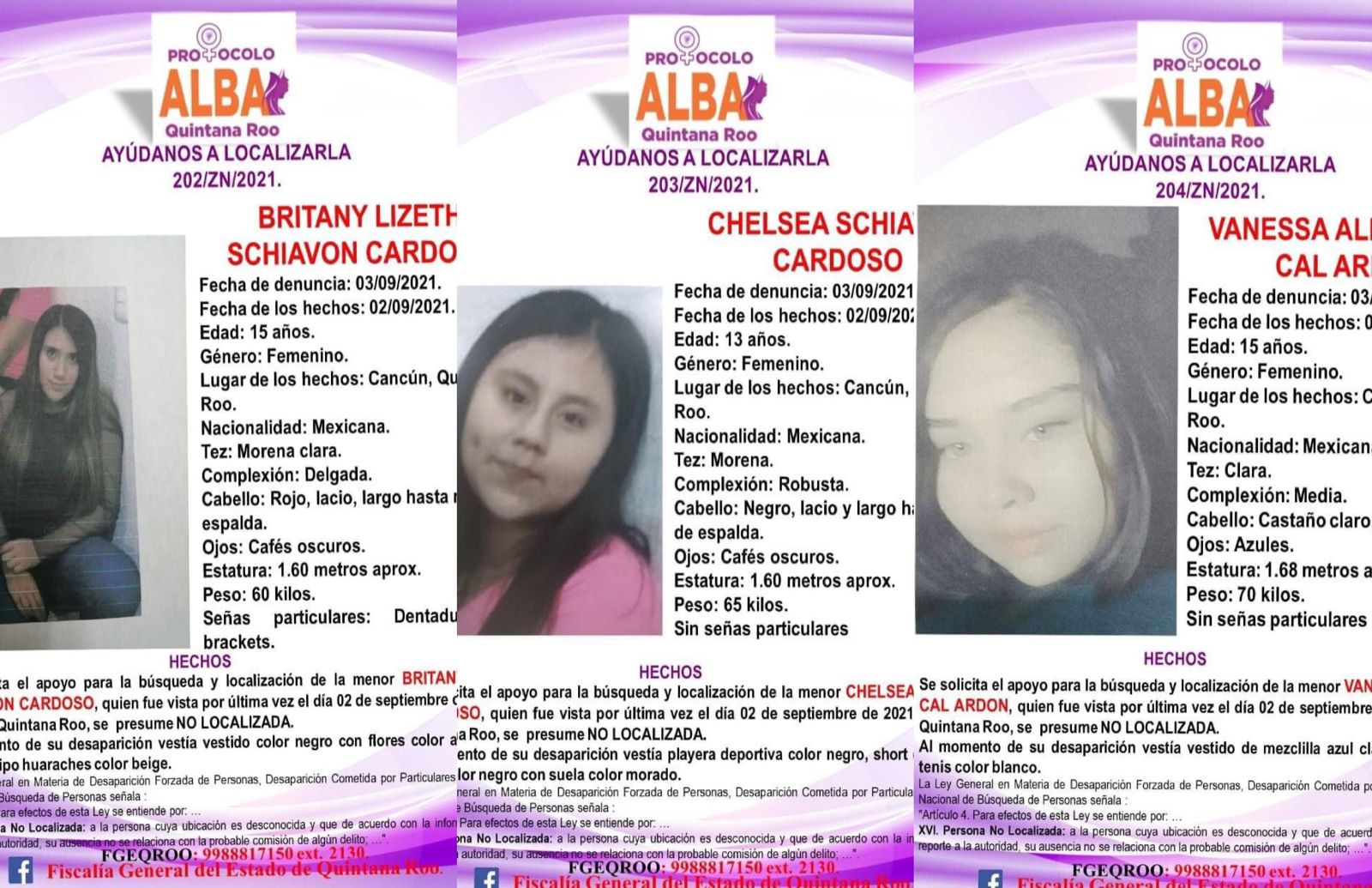 localizaron a 3 jovencitas que se fugaron