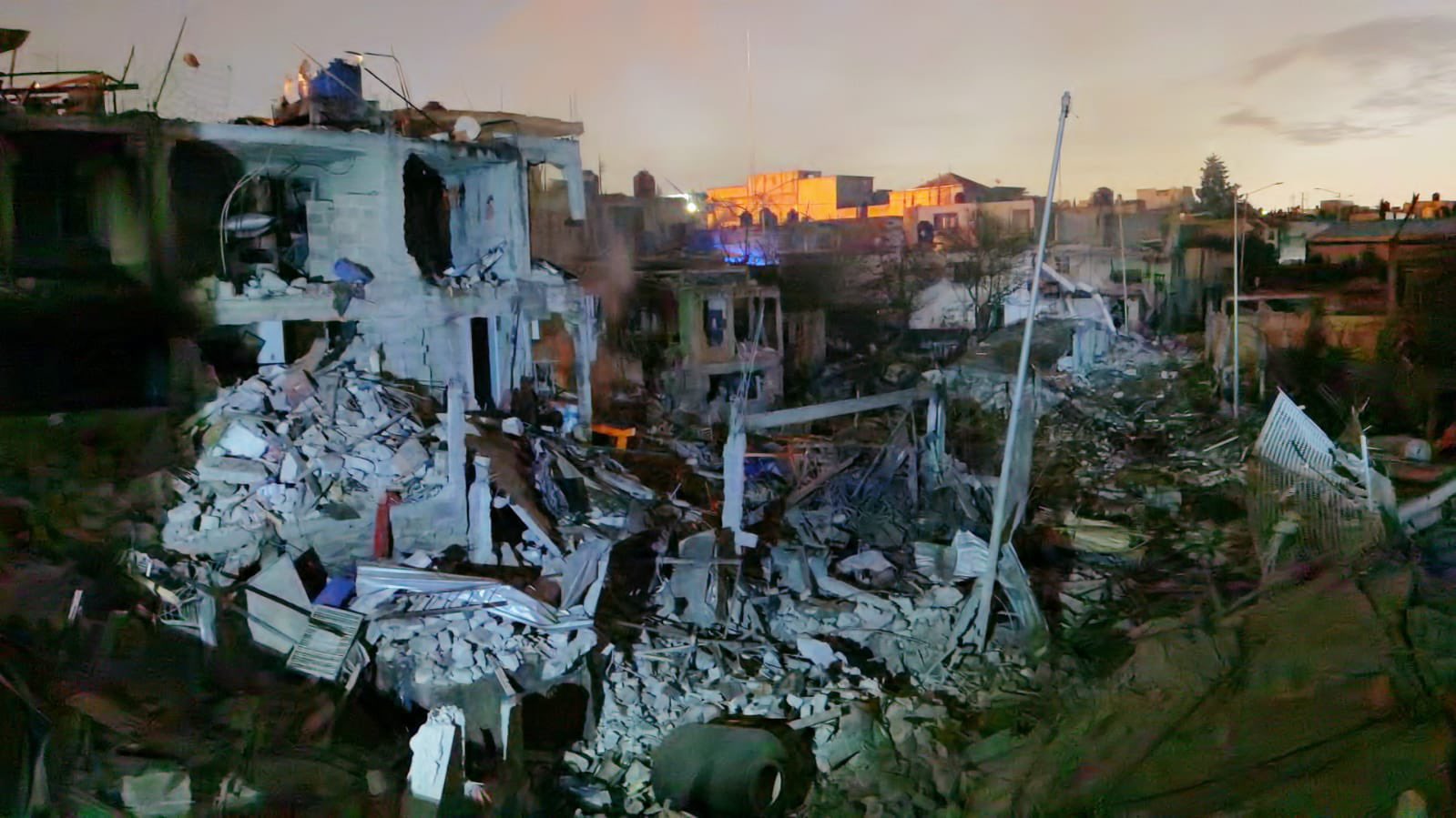 Daños que dejó la explosión por fuga