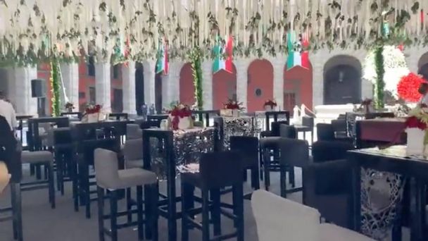 Revelan video de lujosa fiesta en Palacio Nacional por la Consumación de la Independencia. El video compartido muestra la elegante decoración