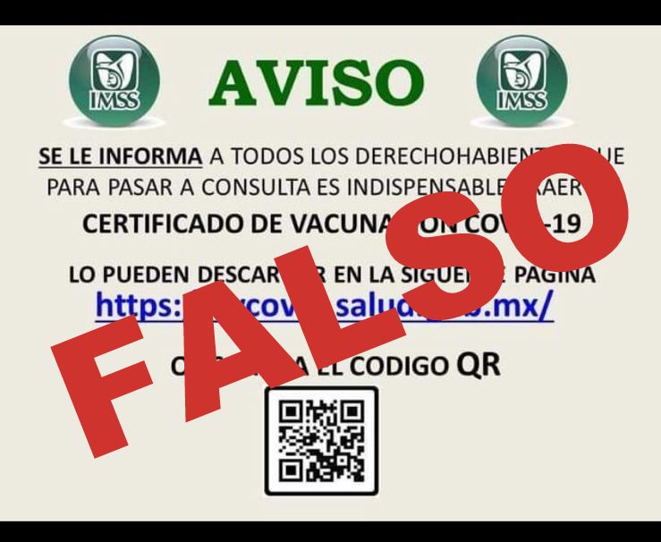 aviso falso de vacuna covid