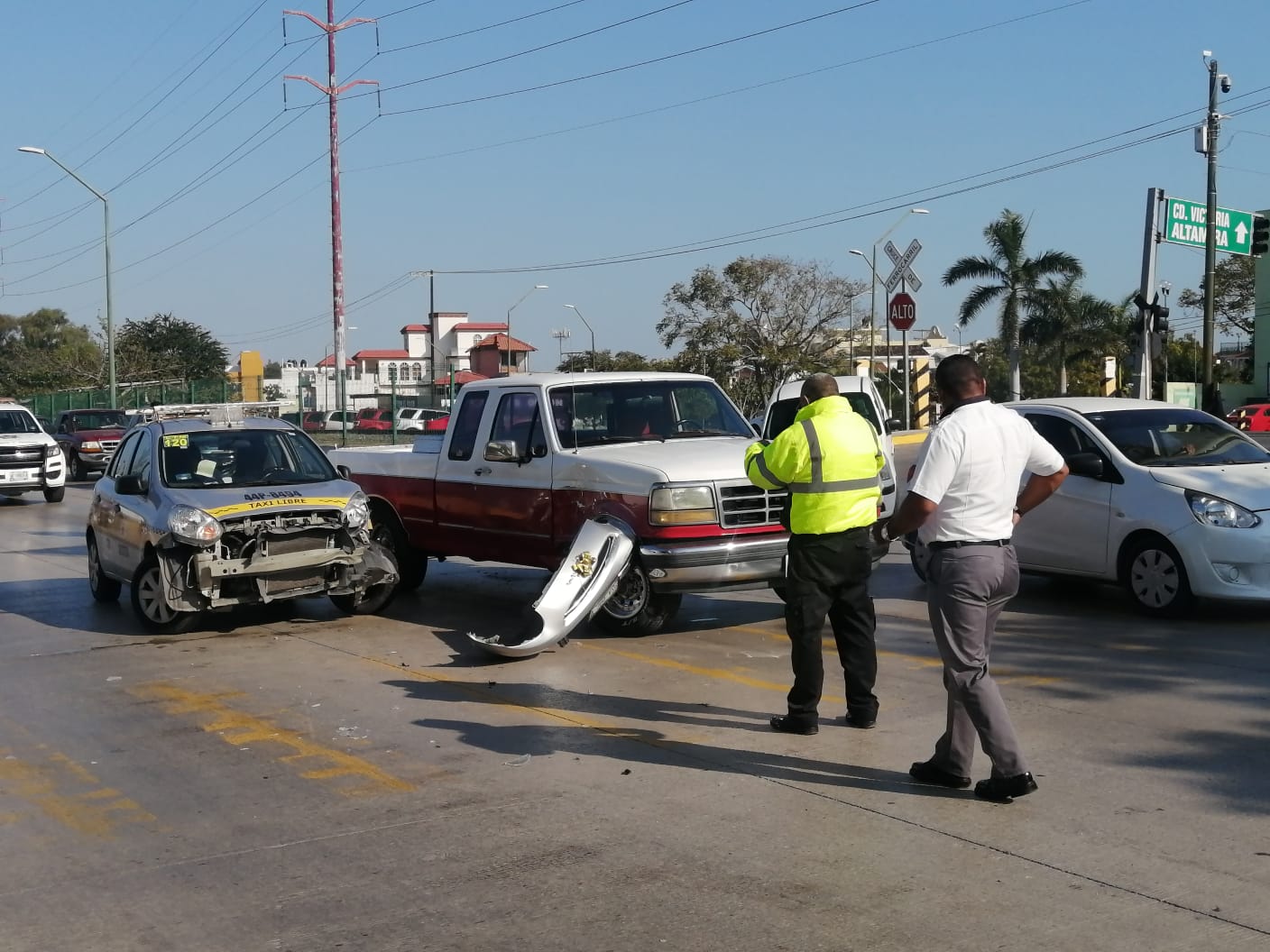 choque de taxi en Ciudad Madero