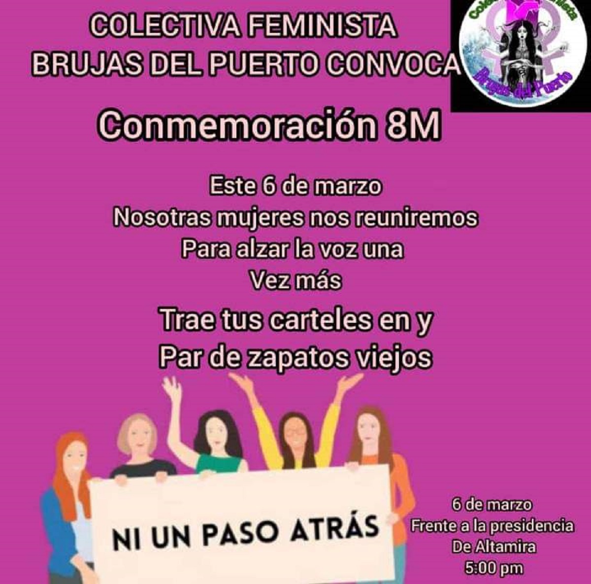 Colectiva Feminista tomarán plaza