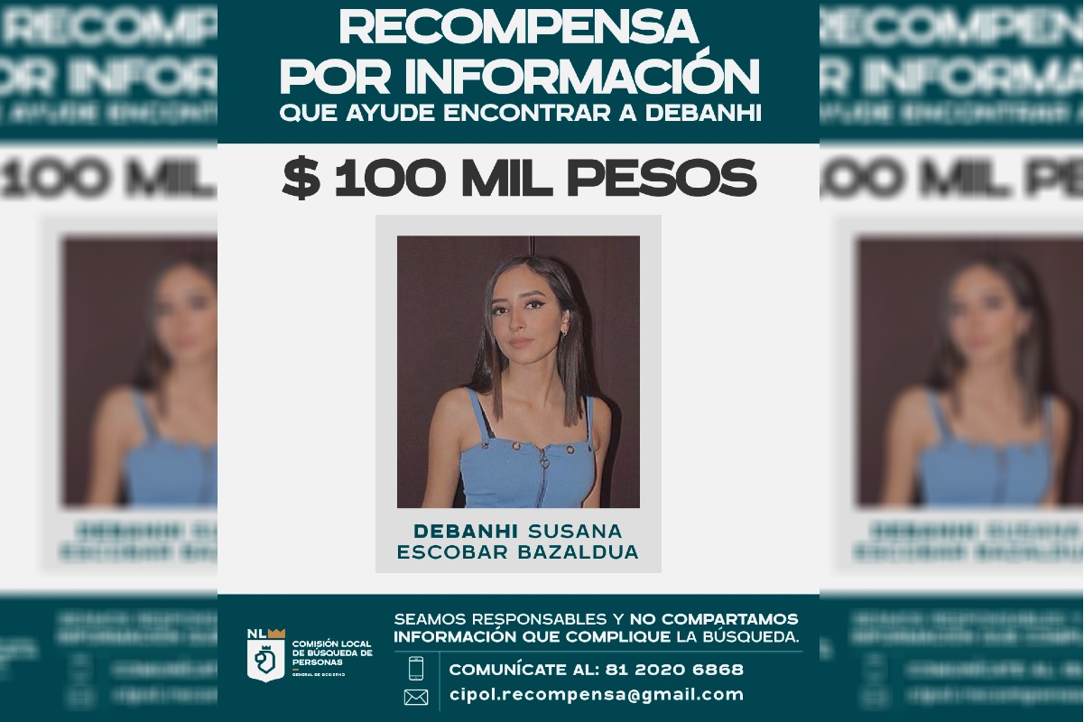 recompensa por información sobre Debanhi