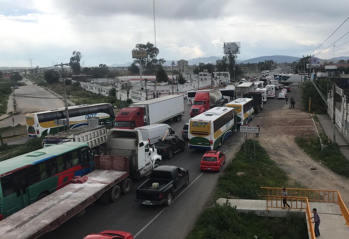 bloqueos en carretera México-Pachuca
