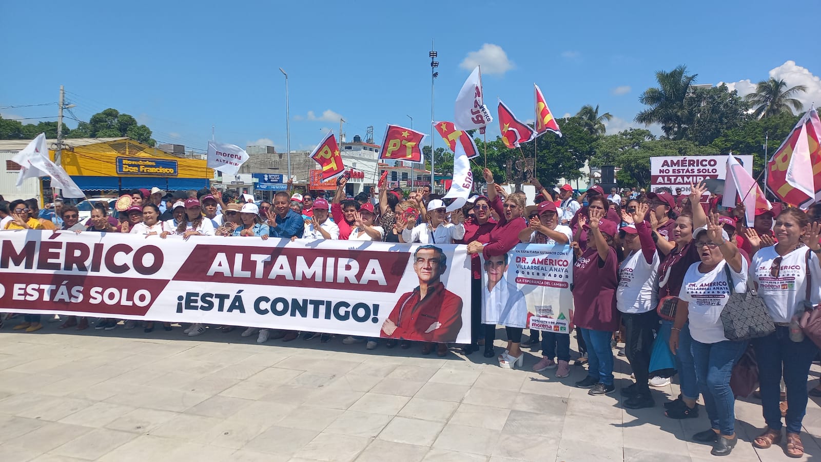 Altamirenses acudieron a dar apoyo