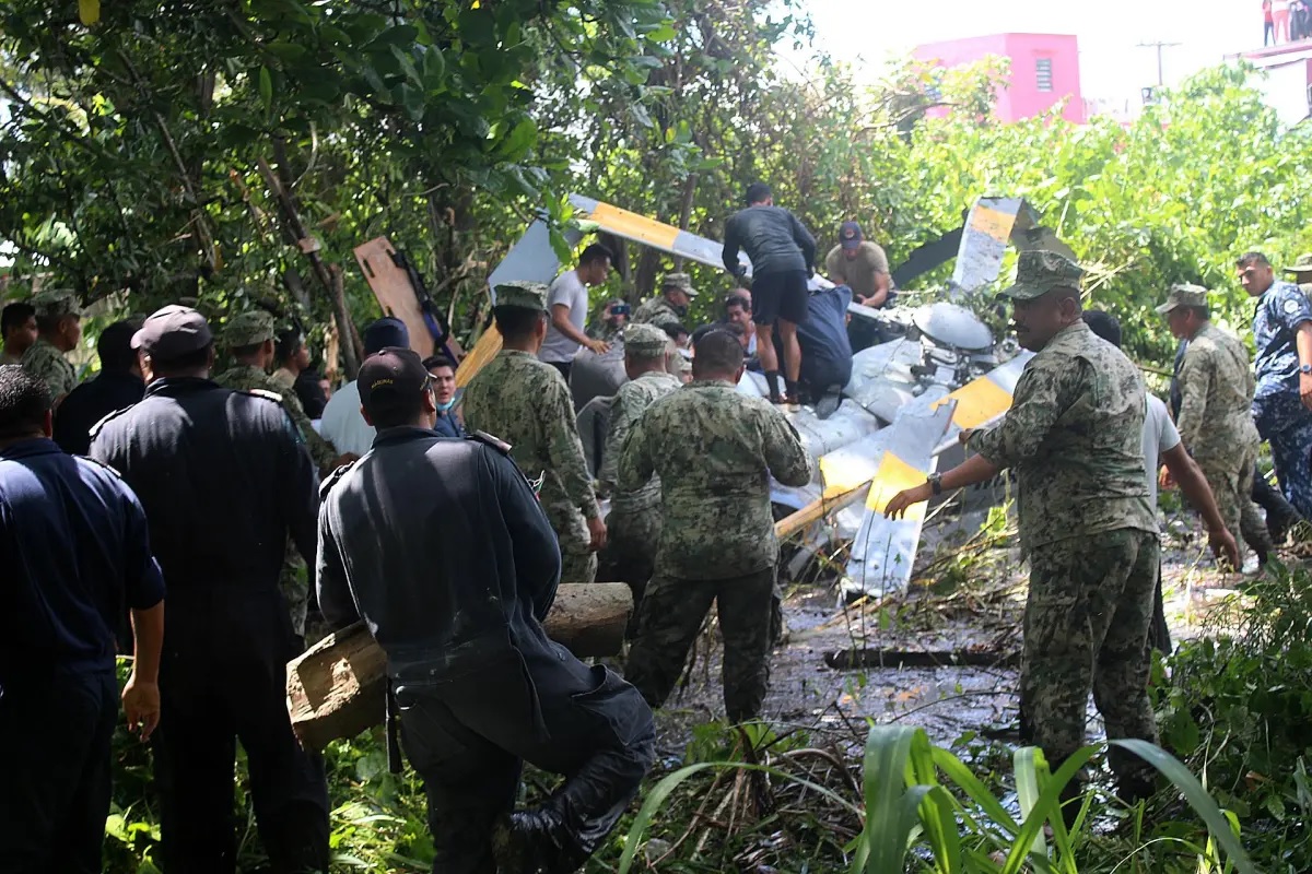 desplome de helicóptero de SEMAR