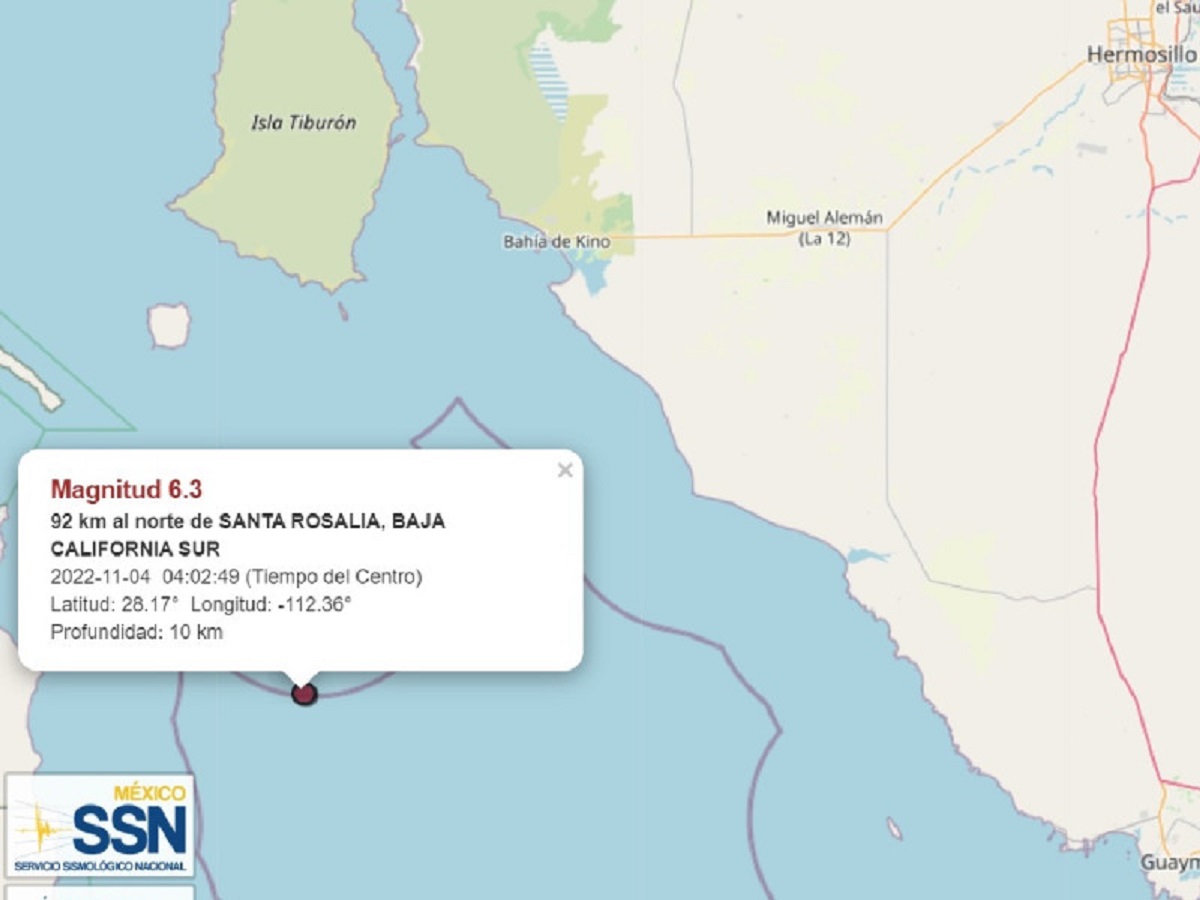 Un sismo de magnitud 6.3 sacudió