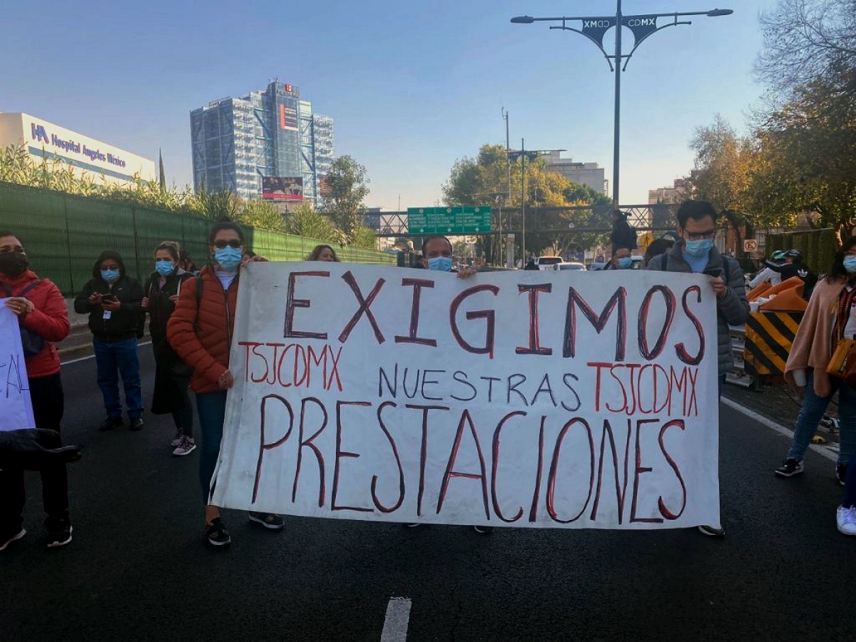 bloqueos de trabajadores del Poder Judicial