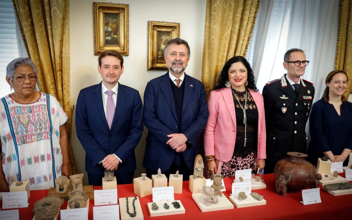 Regresan a México piezas arqueológicas