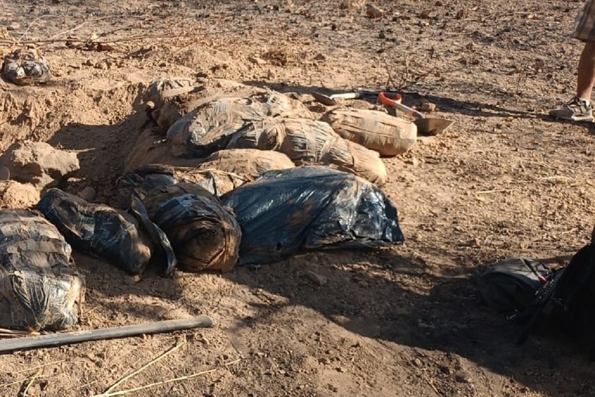 bolsas con restos humanos