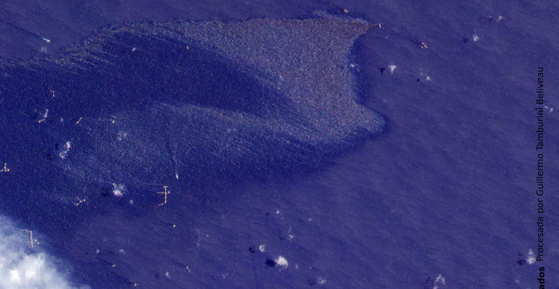 Alertan sobre nuevo derrame de petróleo del doble del tamaño de Guadalajara en Golfo de México. Las autoridades no han dado aviso sobre causas.