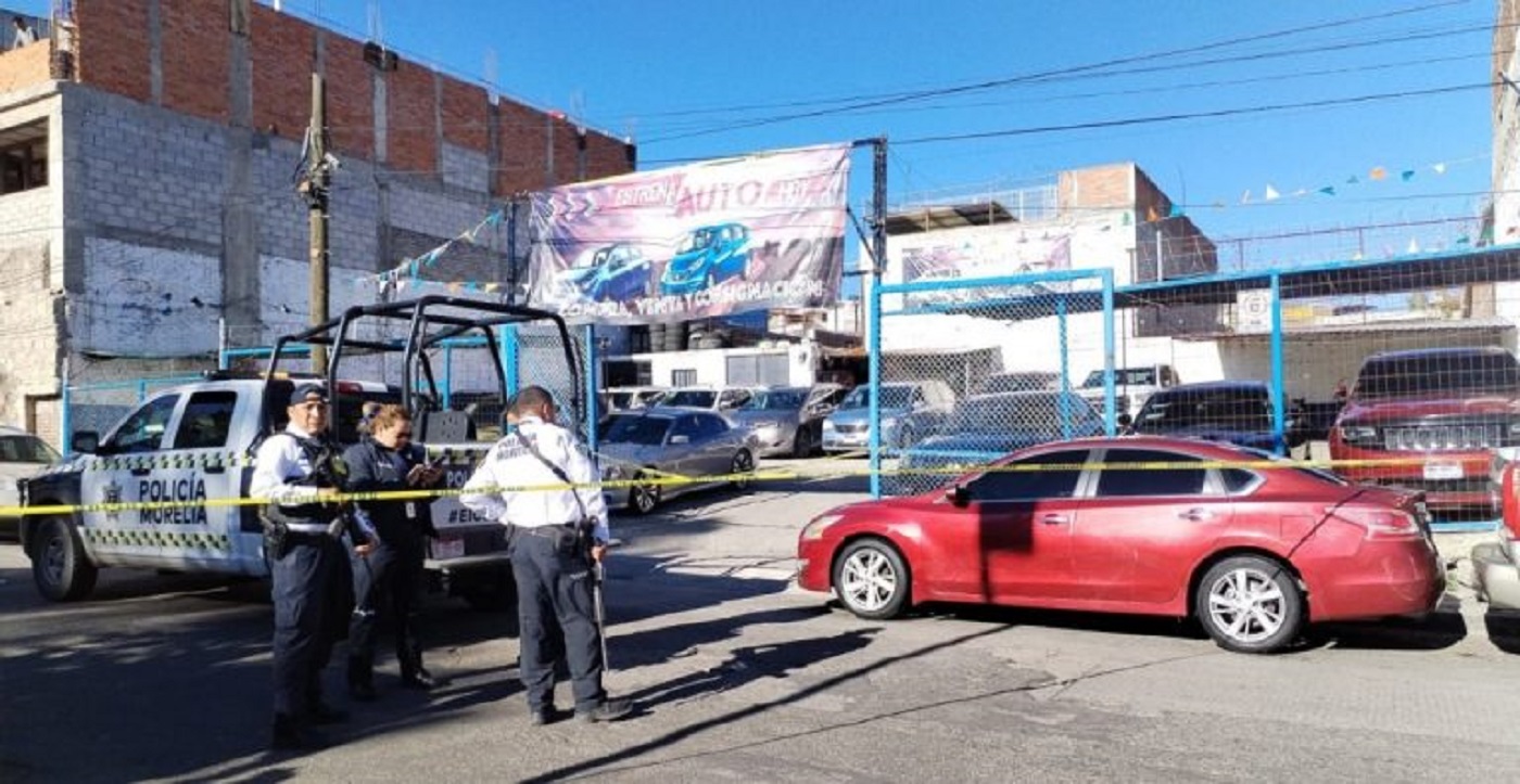 Balacera en lote de Morelia