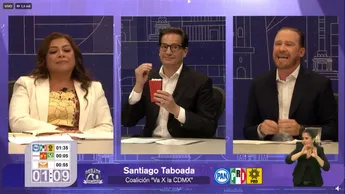 Brugada ofrece continuidad, Taboada cambio y Chertorivski palomitas en el primer debate por la jefatura de Gobierno de la CDMX.