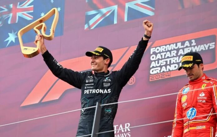 El inglés, George Russell gana el Gran Premio (GP) de Austria tras el toque entre Lando Norris y Max Verstappen.