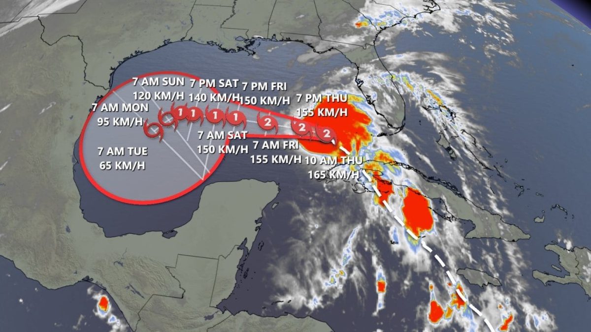 Trayectoria huracán Rafael