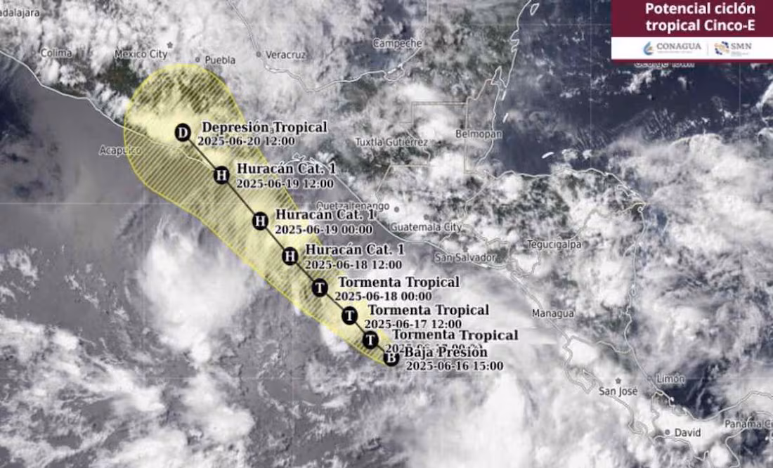 Protección Civil vigila Oaxaca y Guerrero por Huracán Erick. Prevén incrementar alerta y emiten recomendaciones.
